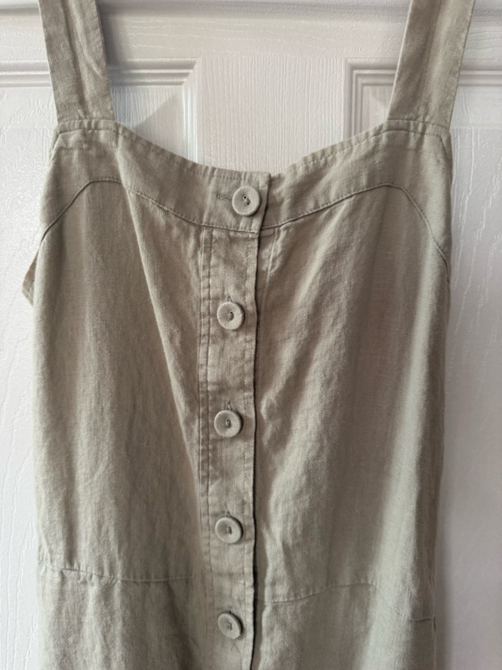 Everlane Neutral Sage Linen Dress